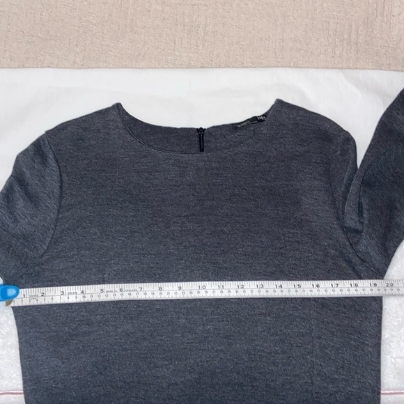 Women’s Zara Bodycon micro ribbed knit long sleeves dark gray dress size XXL - Picture 7 of 13